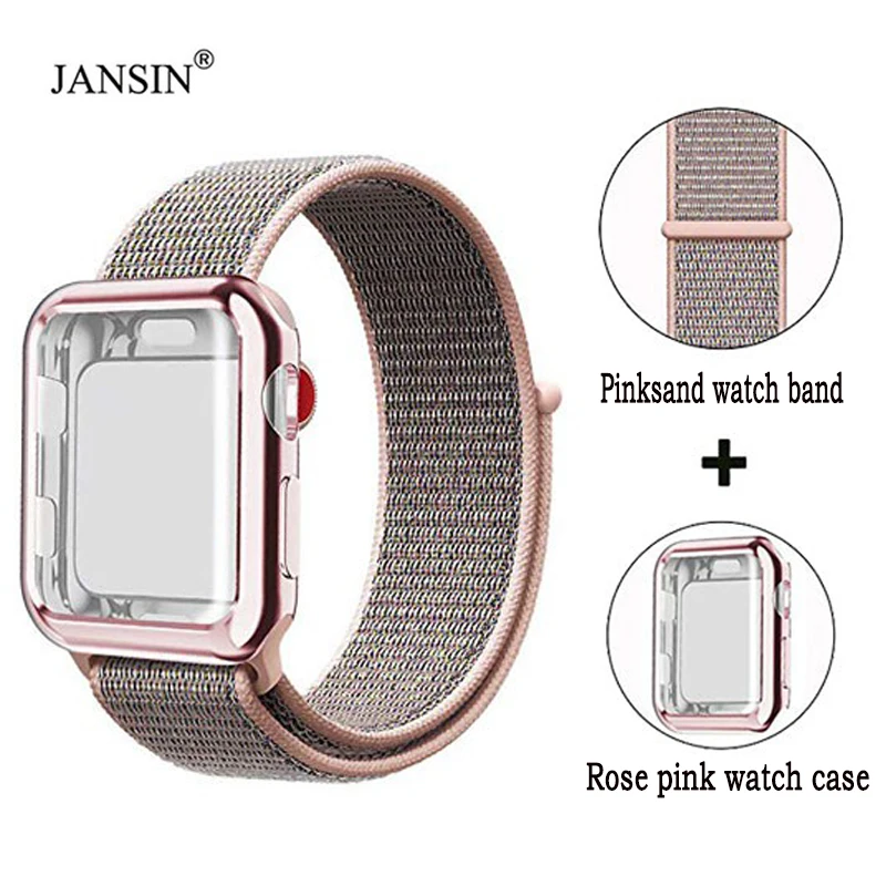 

Nylon Wrist Strap For Apple Watch Series 3/2/1 38mm 42mm Soft Breathable Replacement Sport Band For iWatch Series 4 40mm 44mm