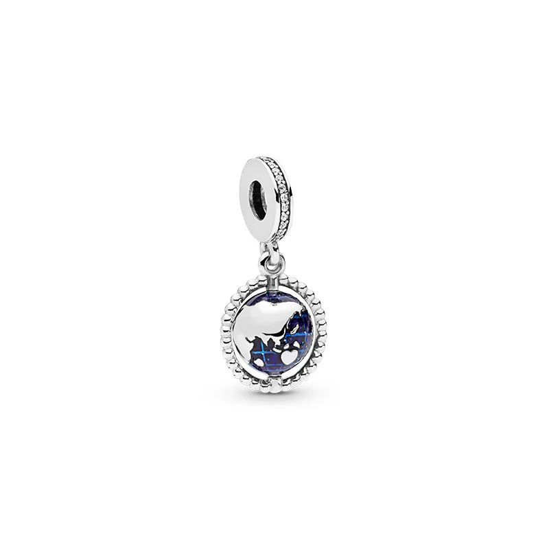 

100% 925 Pure Silver Original Engraving 1:1 Rotary Earth Beads Manufacturers Direct Batch Free Of Charge