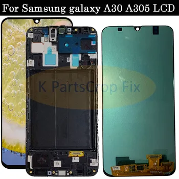 

Super AMOLED For Samsung galaxy A30 lcd 2019 Touch Screen Digitizer Assembly A305/DS A305F A305FD A305A SM-A305F/DS with frame