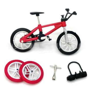

1 Sets New Mini bicycle/tools/lock/tire New Fingerboard Bicycle Toys With Brake Rope Simulation Alloy Finger Bike Children Gift