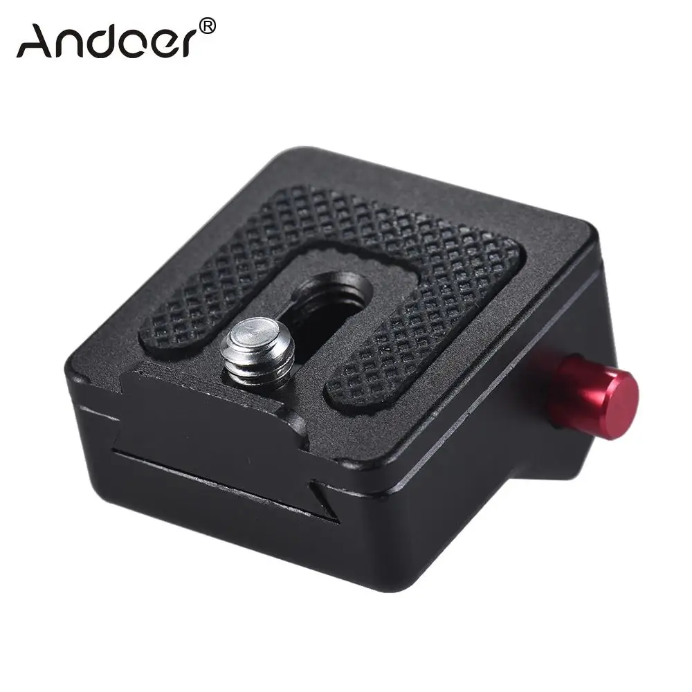 

Andoer Aluminum Alloy Mini Quick Release Plate w/ 1/4" Screw Mount for Camera Tripod Ball Head Rig Monitor Magic Arm LED Light