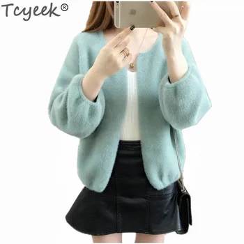 

Tcyeek Korean Fashion Cardigans 2020 Autumn Sweater Women Thick Top Femme Jackets Spring Knitted Clothes Casaco Feminino LWL723