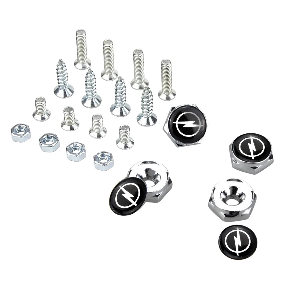 Эмблема автомобиля номерной знак рамка болты хромированный винт для Opel Insignia Astra H