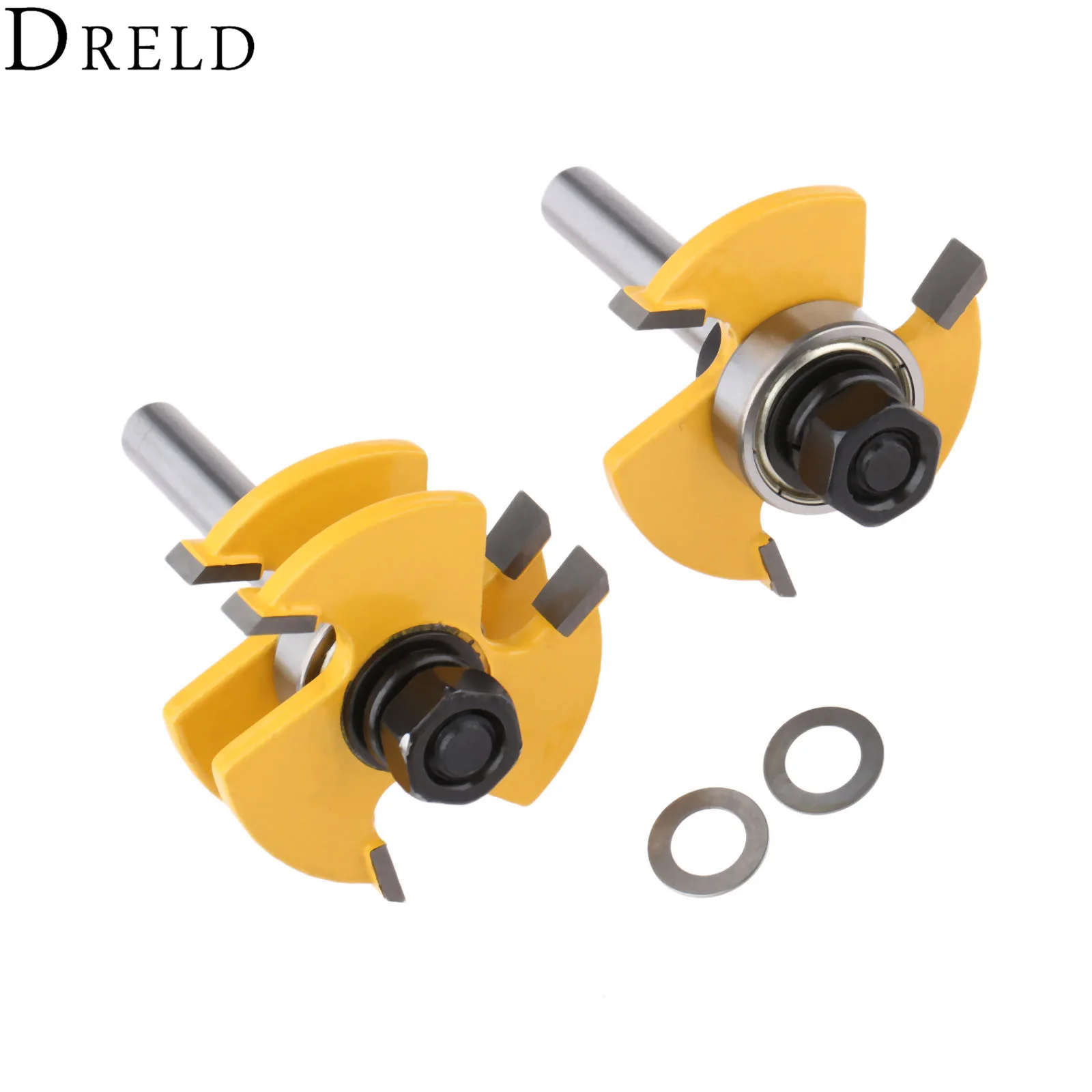 

DRELD 2pcs Tongue Groove 8mm Shank Router Bit Set Milling Cutters For Wood Cutter Flooring Panel Woodworking Carpentry Tools