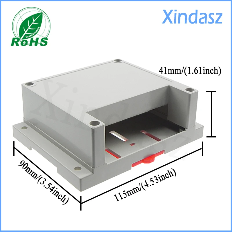 10 шт./лот) 115*90*41 мм, АБС-Пластиковый корпус для электроники коробка для рейки din Пластиковый корпус для электроники
