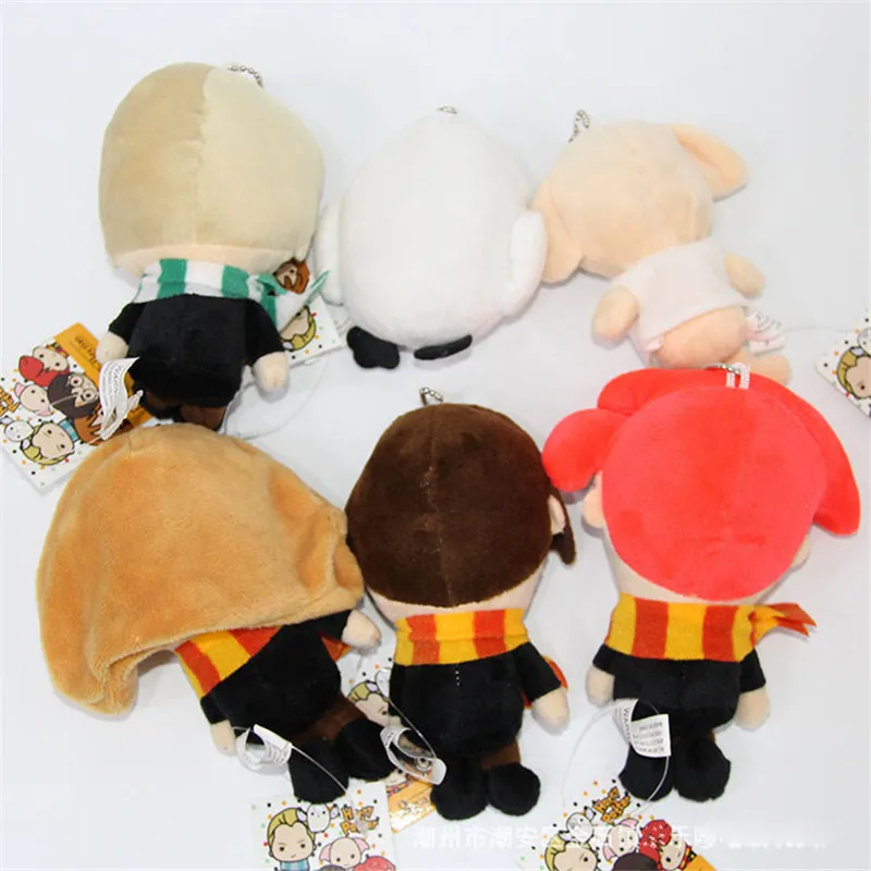 2017 New Harry Potter Plush Pendants Toys Dolls Lovely Malfoy Hermione Dobby Owl Hedwig Key Bag Pendants Dolls 6pcslot 10-12cm (7)