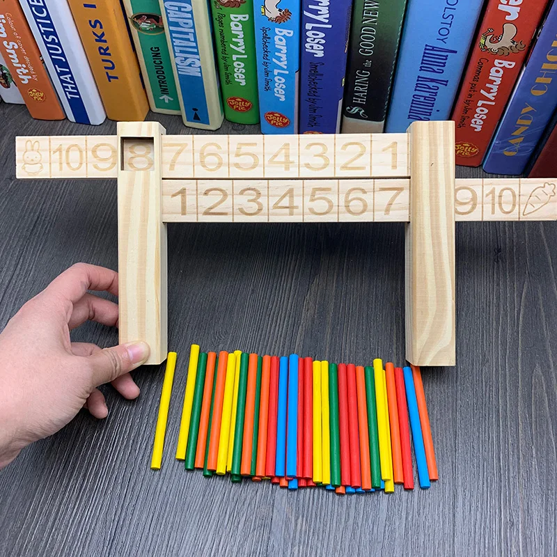 JaheerToy деревянные математические игрушки для детей обучающие средства для детей Монтессори Обучающие деревянные сложение и вычитание в пределах 10