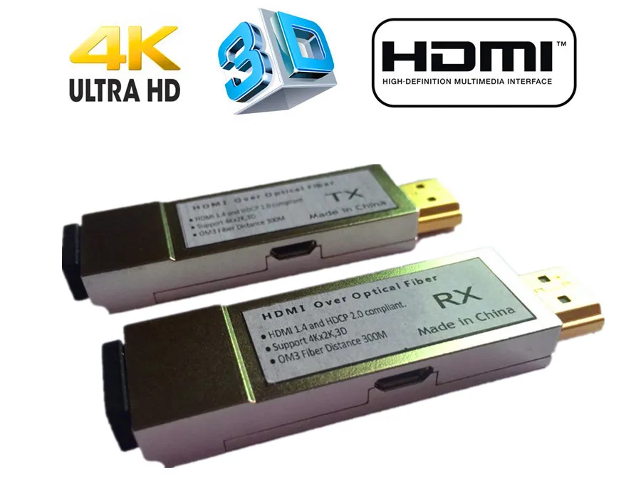 THF106M 300 м HDMI Оптический оптоволоконный удлинитель 300 м HDMI1.4V 4 K * 2 K 3D волокна LC OM3 многорежимный конвертер для HDTV, ЖК-дисплей, PS3 проектор