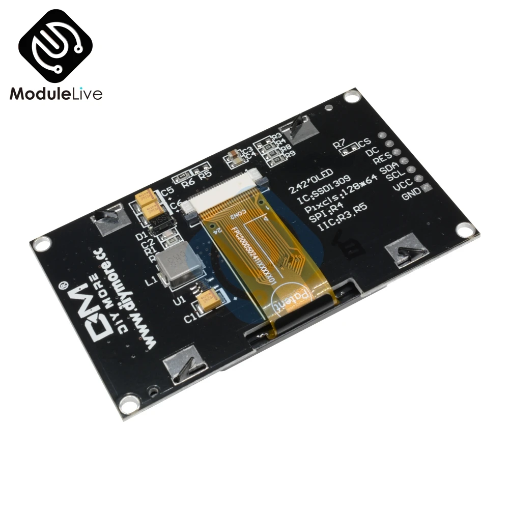 2,42 дюймовый ЖК-экран 12864 OLED дисплей модуль IIC IEC SPI серийный C51 STM32 SSD1309 для Arduino 128X64 белый/синий/зеленый/желтый