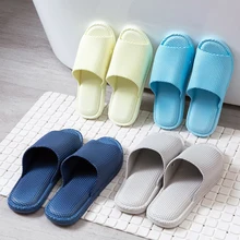 Домашние Нескользящие женские мягкие тапочки на подошве для ванной; летние домашние мужские сандалии и шлепанцы