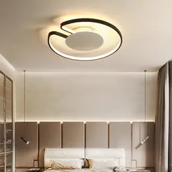 Ультратонкая черно-белая вращающаяся современная светодиодная Люстра для кабинета, спальни, коридора, светодиодные плафоны, люстра