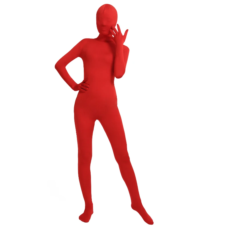 Ensnovo, унисекс, Zentai, костюмы для девушек, взрослых, полный, тело, спандекс, костюм, лайкра, Zentai, боди, косплей, костюмы, колготки, вечерние, поставка - Цвет: Red