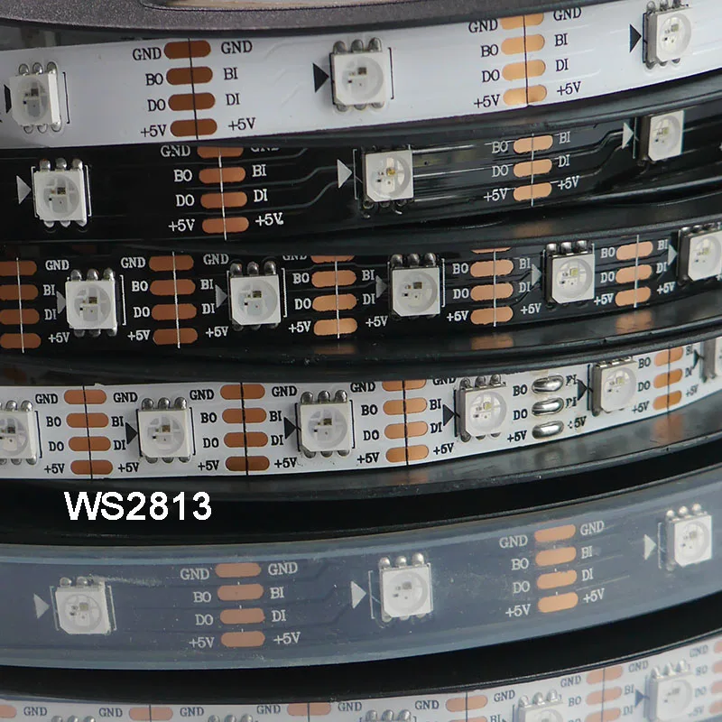 1 м/3 м/5 м WS2813 светодиодная Пиксельная полоса с двойным сигналом 30/60/144
