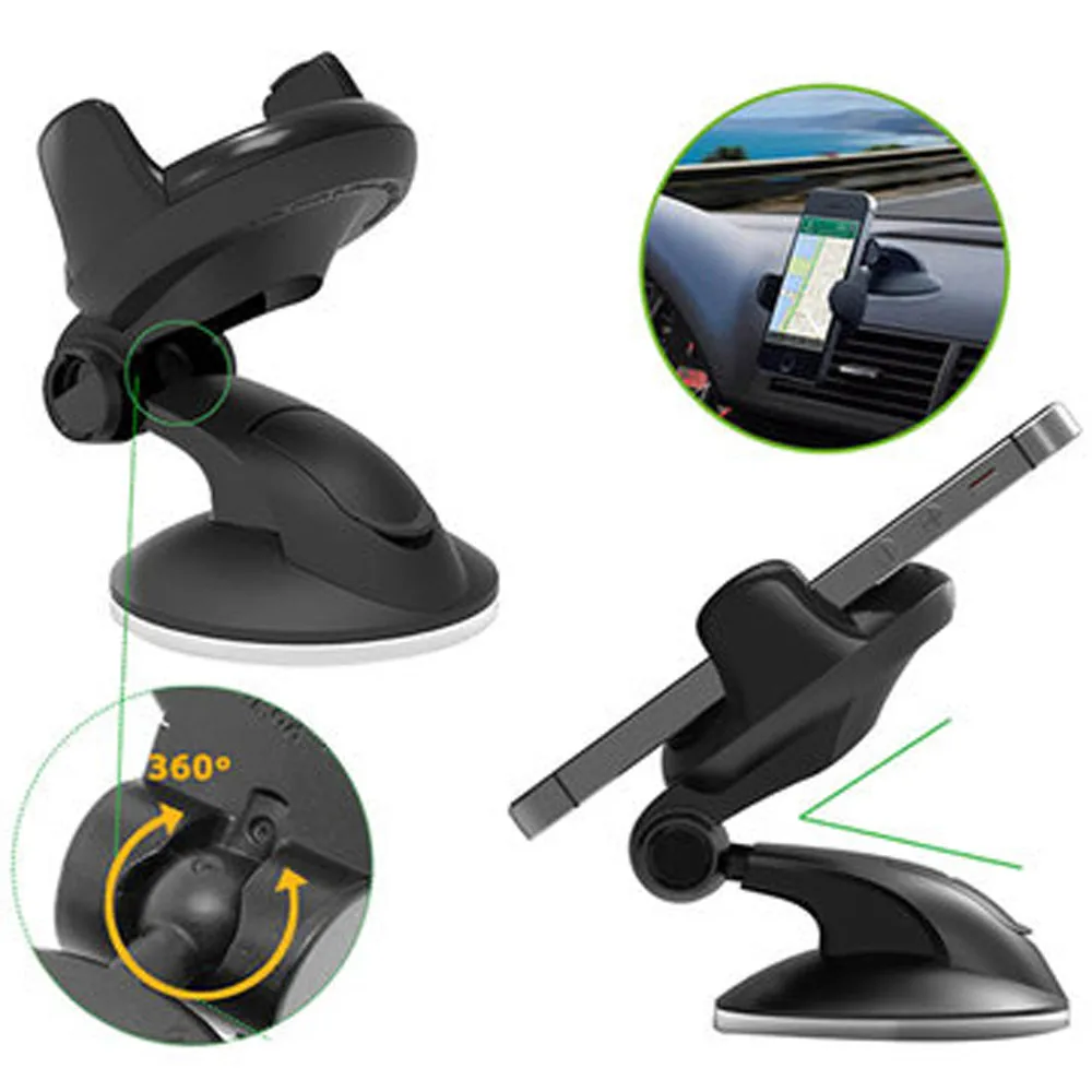 Phone Holder Car Rearview Mirror Mount Universal 360 Rotation Suction