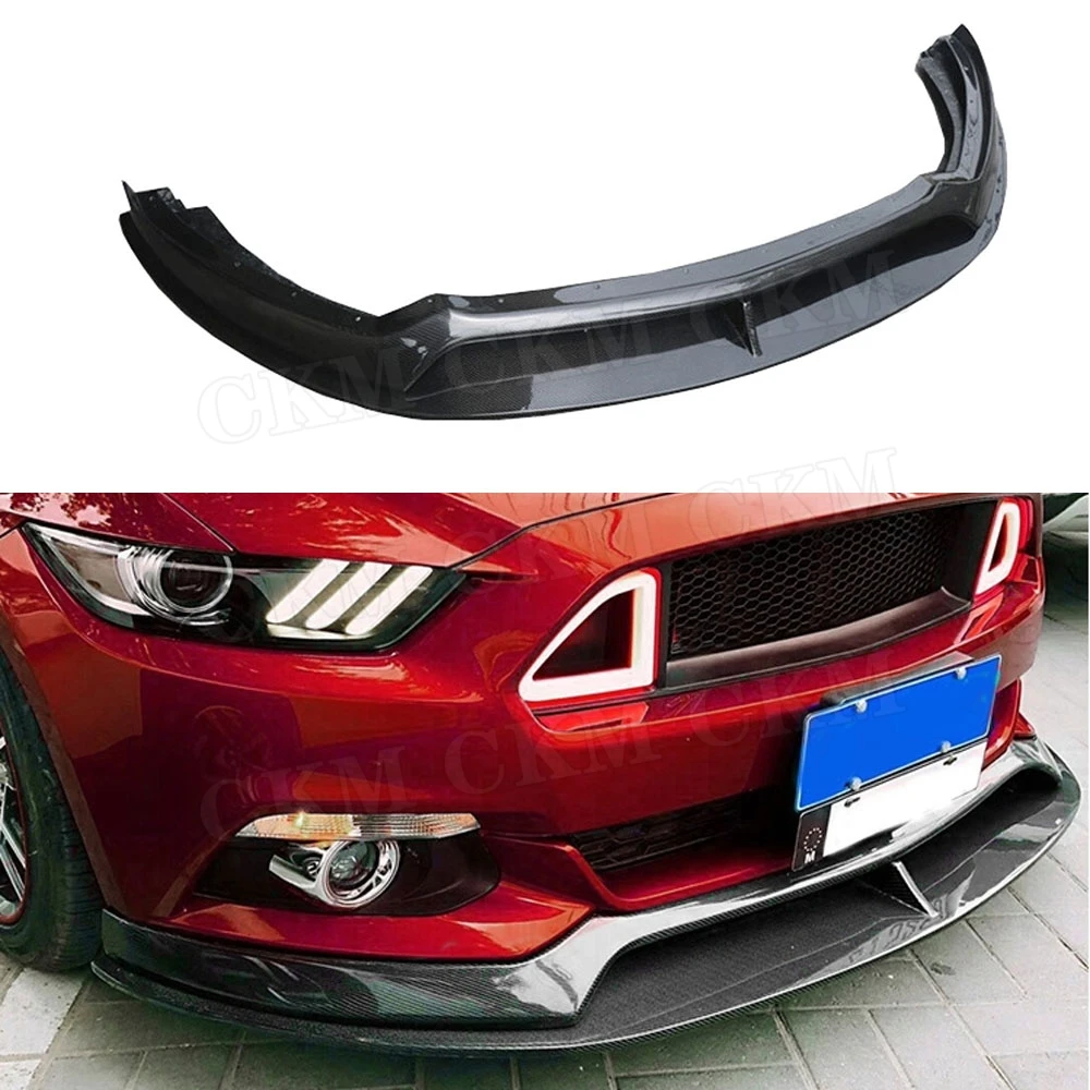 Передний спойлер для подбородка губ из углеродного волокна Ford Mustang Coupe 2015 2016 2017