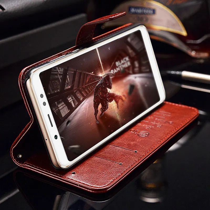 TOMKAS Wallet Leather Cases For Xiaomi 6X Case PU Retro Commerce Case With Card Pocket For Xiaomi A2 Back Cover Coque