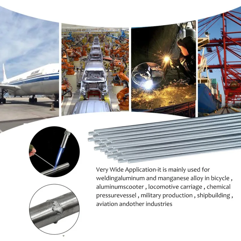 

Easy Aluminum Welding Rods Low Temperature 10/20/50Pcs 50 x 2cm Welding Wire Flux Cored Soldering Rod No Need Solder Powder