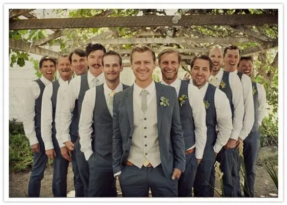Gray Groomsmen Attire Factory Sale, 56 