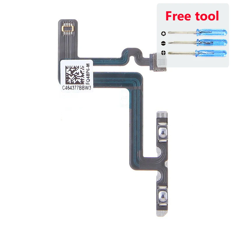 

KiKiss Switch ON OFF Lock Power Volume Mute Button Flex Cable For iPhone 6 Plus Flex Ribbon High Quality Replacement Parts