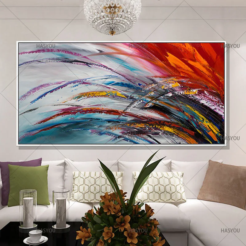

Handmade Colorful Art Painting Hand Painted Modern Abstract Oil Painting On Canvas Wall Art Gift For Living Room