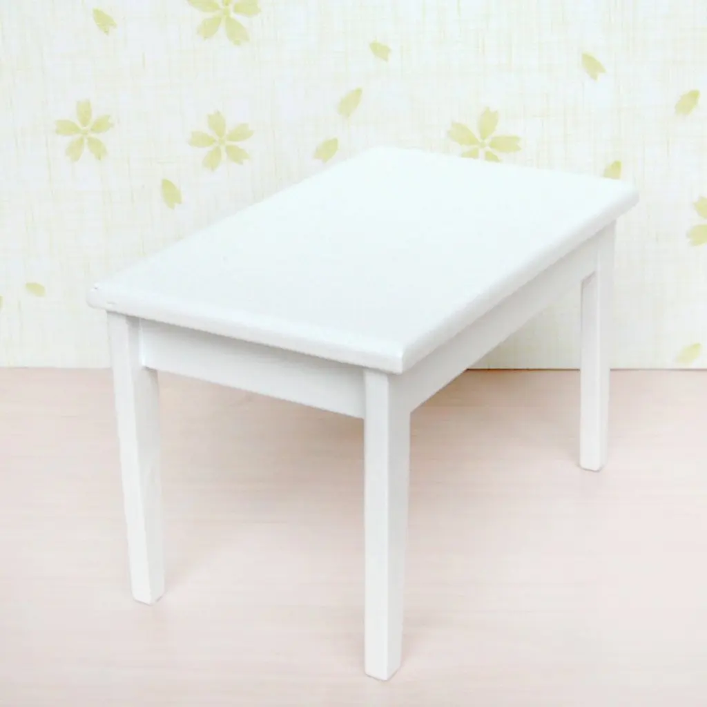 Casas de Boneca mesa de uma manjedoura branco Dimensões : 10.2 x 6.5 x 6.5 cm