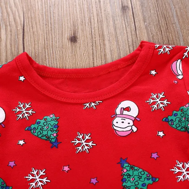 Toddler Kid Baby Girl Long Sleeve Snowman Christmas Dress 3