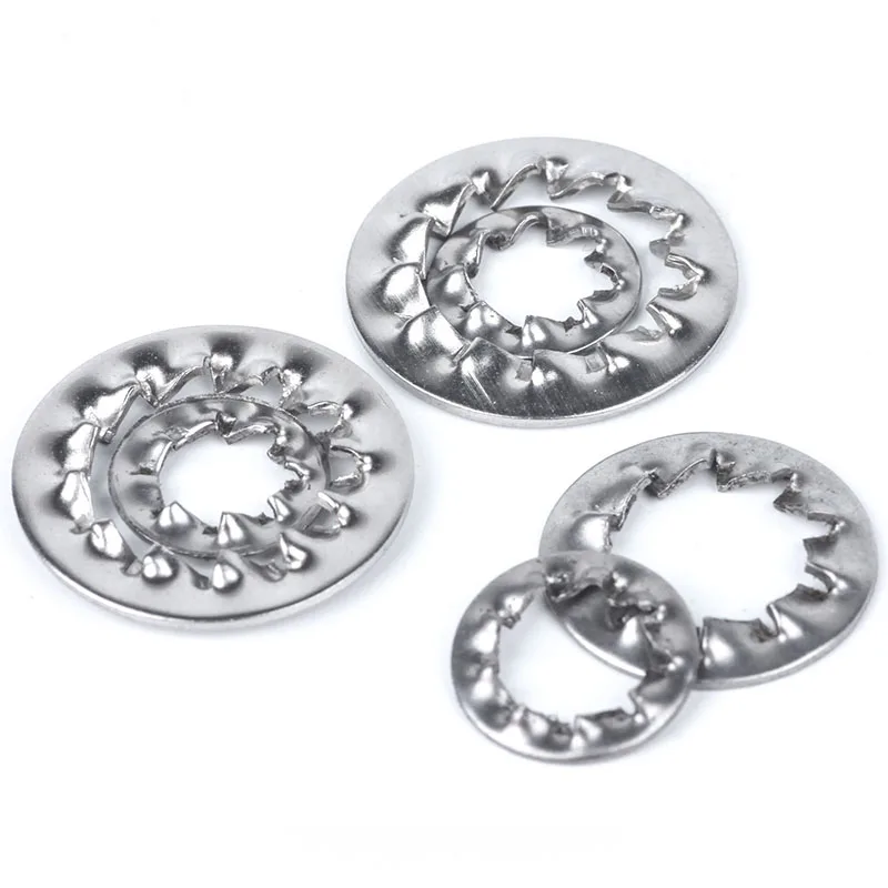 180 PCS Internal Tooth Star Lock Washers 304 Stainless Steel M3 M4 M5 M6 M8 ... 