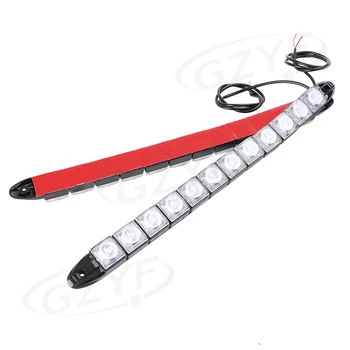 

White 6000K Super Power Highlight Car Day Lights Accessories 12PCS LEDs Fog Driving Lights Daytime Running Lamp Indicator