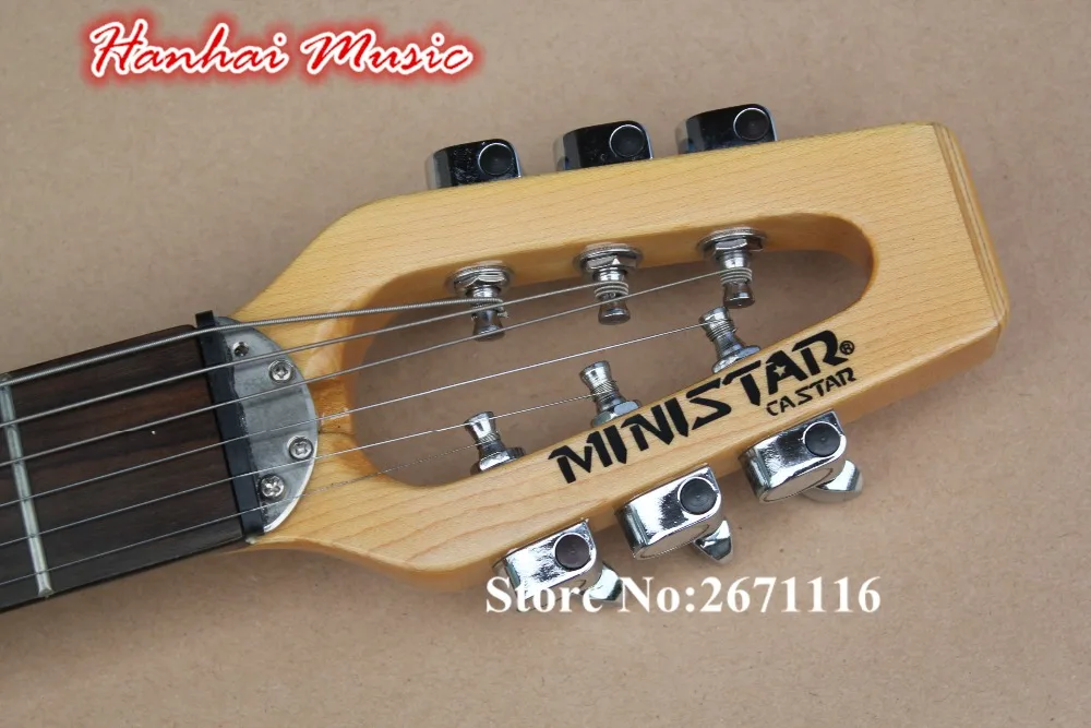 Горячая Sale 6 String Электрогитара для Путешествий Палисандр Гриф 3 Открытые Пикапы