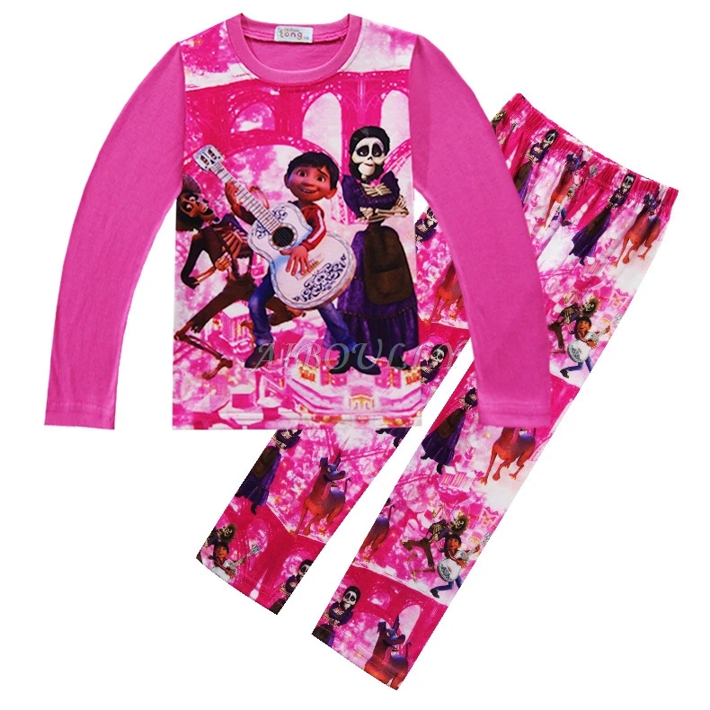 Пижама из фильма «Коко Мигель», костюм для мальчиков для косплея, хлопковое ночное белье для девочек, комплекты из 2 предметов, детская одежда для сна, домашняя пижама, подарок для детей