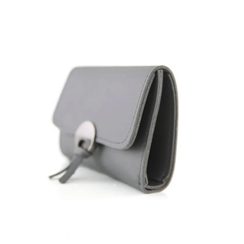 Ladies Women Large Capacity Wallet Sweet Solid Hasp Purses PU Solid Handbag Wallet Women portefeuille femme 6 colors 2019 New