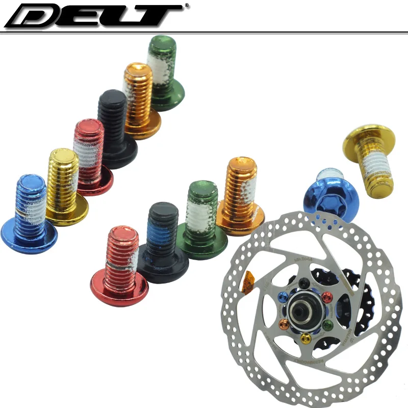 6 цветов M5x10mm MTB горная дорога Велоспорт велосипед головной диск тормозной ротор