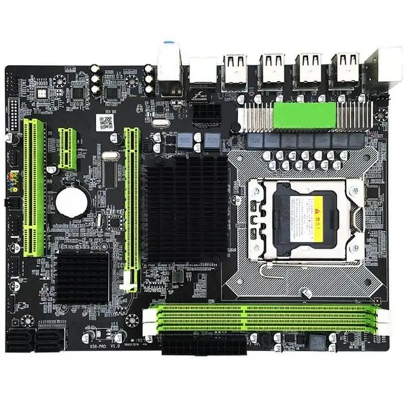 X58 Pro Lga 1366 настольная материнская плата с Ddr3 для E5502 L5506 W3503 Ec3539 Lc3528 2Xddr3 Dimm 1366Pin