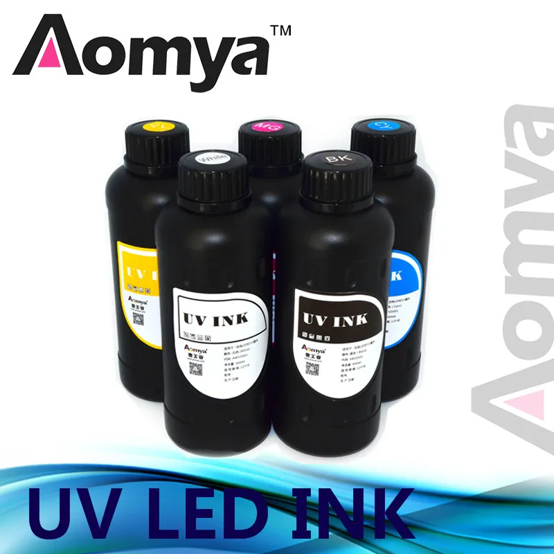 

LED UV curable ink For 4800/7800/9800 printer head printing on hard materials with 3D effects, 500ml*6C