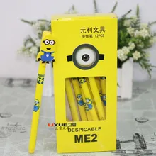 Корейский Творческий канцелярские Ручка гелевая ручка 12 шт. Гадкий я 15.6 см