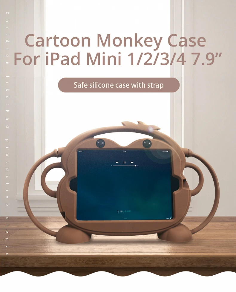 Мягкий силиконовый чехол-подставка для Ipad Mini 1 2 3 4 5 7,9 дюймов ударопрочный моющийся детский удобный чехол для переноски для iPad mini 4 7,9 + ручка