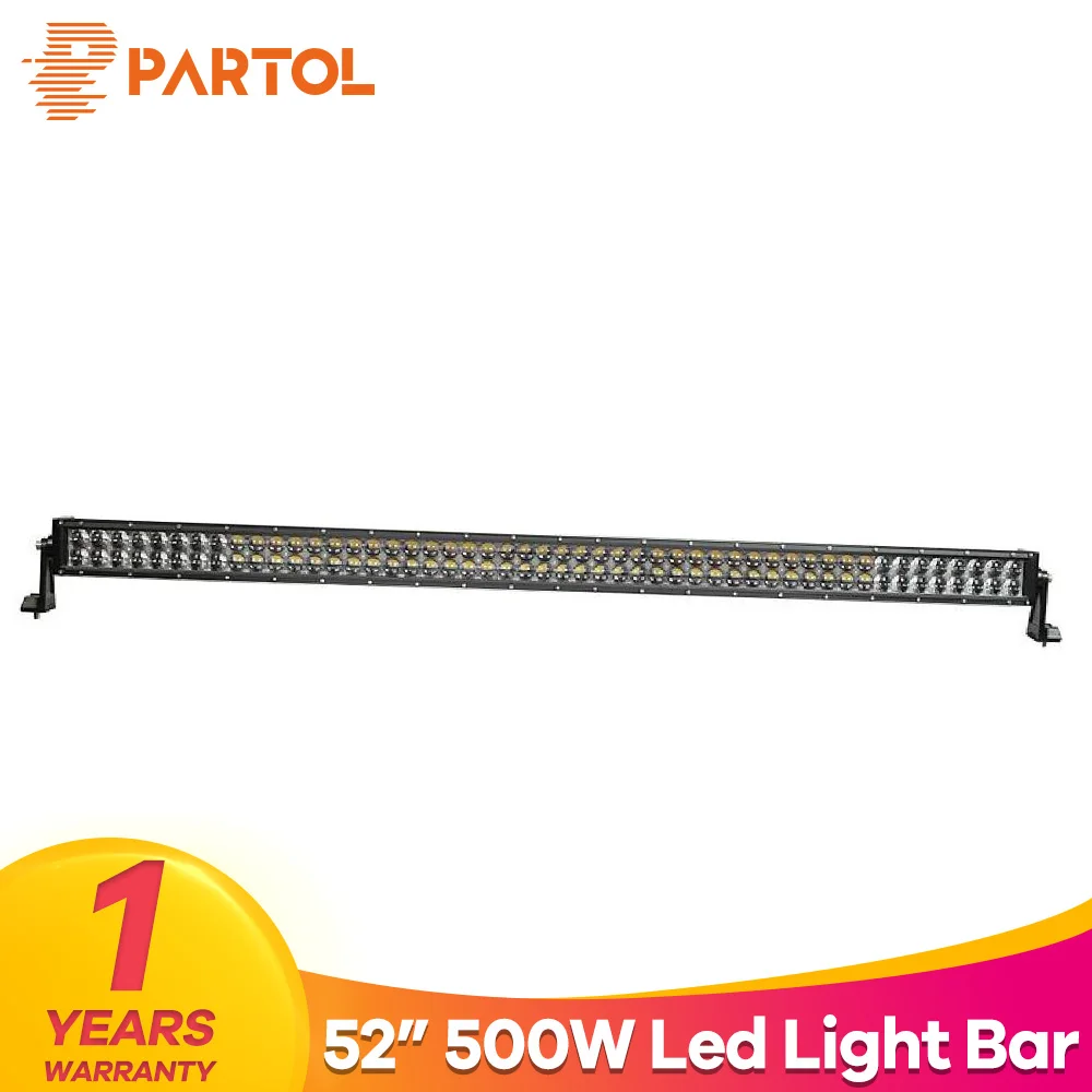 

Partol 4D 52" 500W Straight LED Light Bar Offroad Led Work Light Driving Lamp Flood Spot Combo Beam For ATV SUV 4x4 4WD Golf 12V