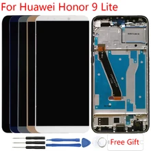 Дисплей для huawei Honor 9 Lite, ЖК-дисплей с рамкой, сенсорный экран в сборе, для Honor 9 Lite, LLD-L31, Замена ЖК-дисплея