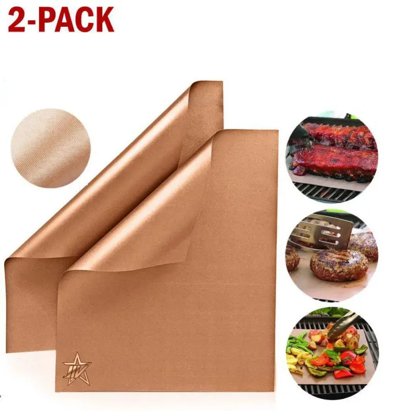 

Supply Heat Resistant BBQ Grill Mat Copper Foil Bakeware Mat Barbecue Roast Portable Easy Clean Grill Pad BBQ