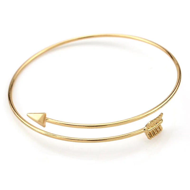 L152 New Fashion Bijoux Pulseiras Statement Gothic Punk Charm Open Adjustable Arrow Cuff Bracelets Bangles Women Jewelry Gift bangle bracelet
