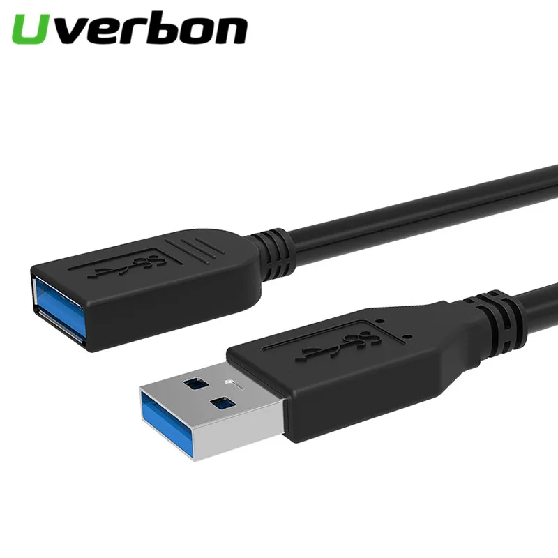 Uverbon, Универсальный USB кабель-удлинитель, USB 3,0, мужской, A до USB3.0, женский, Кабель-адаптер для синхронизации данных, разъем для клавиатуры, мыши
