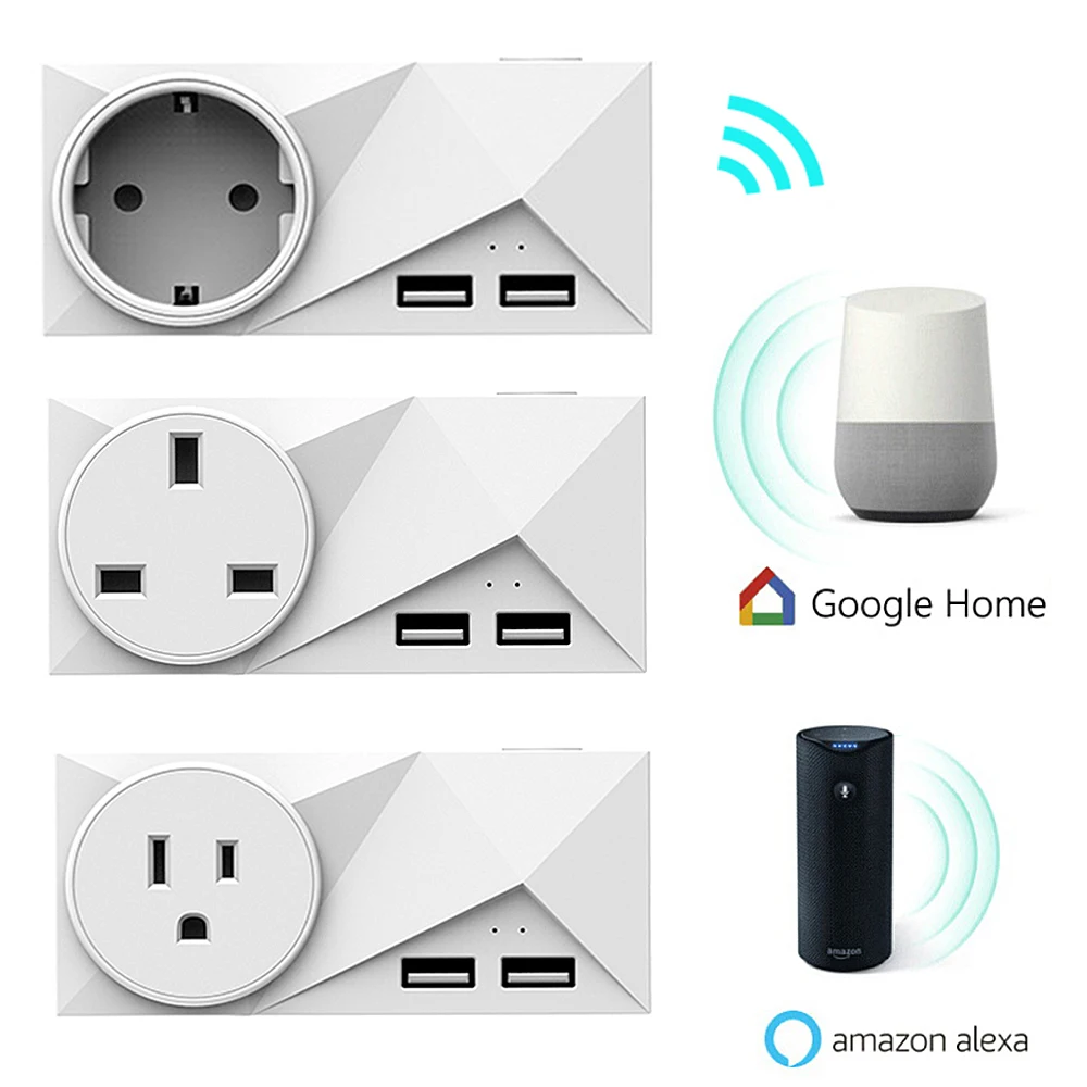 Wireless Smart Wifi Outlet US/EU/UK Plug Smart WiFi Power Socket Switch