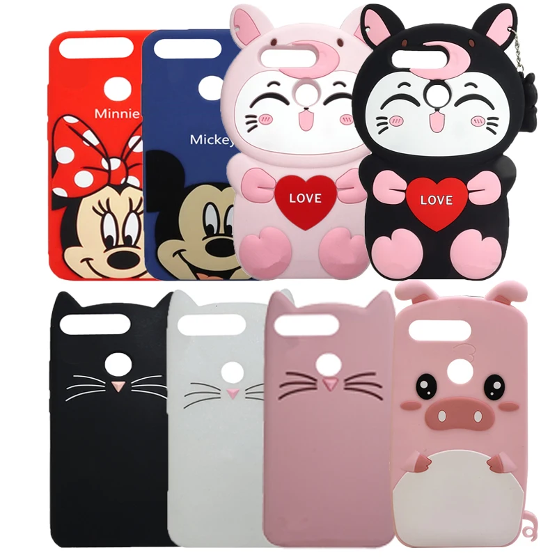 

3D Cute Cartoon minnie Cat Soft silicone case For Huawei honor view 20 phone bags For Huawei honor V20 V 20 back cover Case