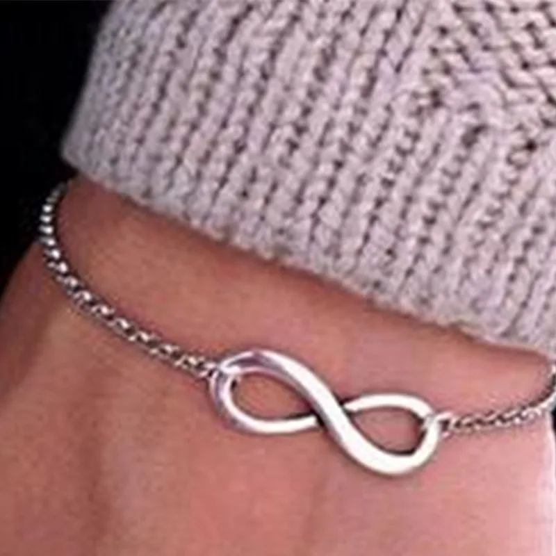 

New fashion simple retro decoration mini 8 character bracelet free shipping 2018