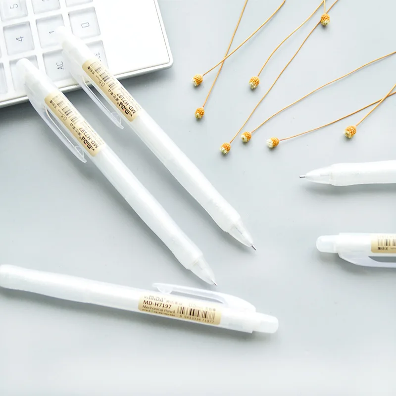 

3pcs creative simple Japanese transparent series pencils writing scrub hexagonal movable pencil 0.5/0.7mm