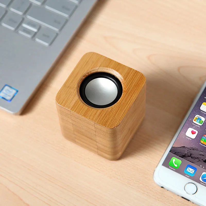 Techase Bamboo Mini Bluetooth Динамик проводной+ Беспроводной Портативный Колонки Поддержка Телефонный звонок 3.5 мм Aux С микрофоном басов