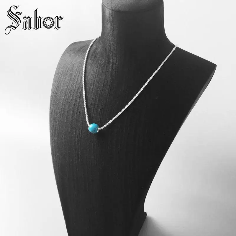Мужские бусины сделай сам шарм бусина Howlite ювелирные изделия серебра 2020 пробы в