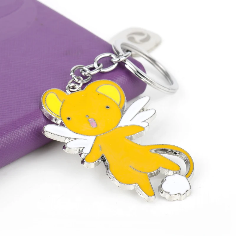 New Anime Cardcaptor Sakura Cerberus Clow Cards Keychain Key Ring Charms Gift