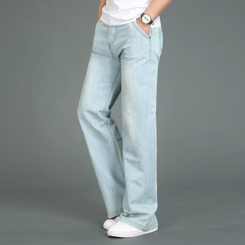 Мужские джинсы, лето, новинка, тонкие, большие размеры, микро-брюки, мужские прямые джинсы Modis, светильник, синие классические джинсы, больше размеров 28-34