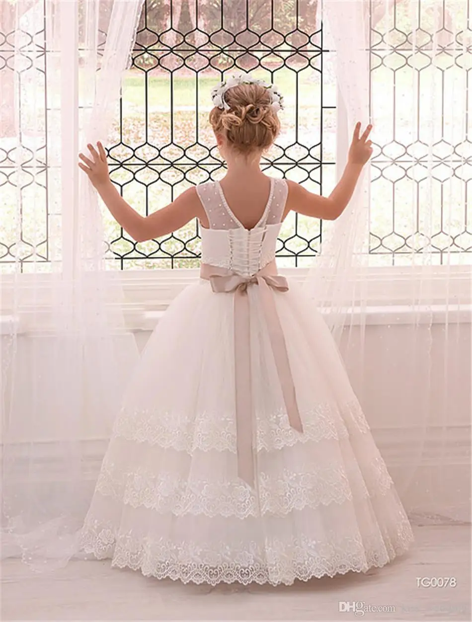 New-Pearled-Jewel-Neck-Layers-Lace-Flower-Girl-Dresses-For-Weddings-2017-First-Communion-Dresses-With (1)